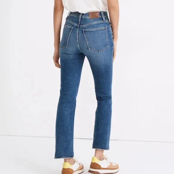 Madewell Slim Demi-Boot Jeans in Northaven Wash Raw Hem Size 33 - Picture 2 of 9